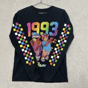 Vintage Lisa Frank Shirt 90's Colorful Graphic Bears Long Sleeve Medium Faded